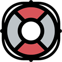 security, Lifesaver, Floating, lifebuoy, help, lifeguard Black icon