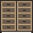 Elegant, furniture, Household, Chest Of Drawers DimGray icon