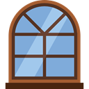 Curtains, decoration, window CornflowerBlue icon