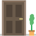 Exit Door, Access, Door, doorway DimGray icon
