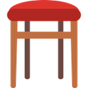 furniture, Seat, stool, buildings, Chair Black icon