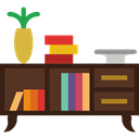Book, Library, Bookshelf, furniture, storage, Bookcase Black icon