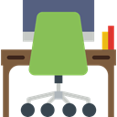 desk, Office Material, furniture, table YellowGreen icon