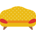 couch, Settee, relax, furniture Goldenrod icon
