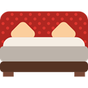 bedroom, Rest, furniture, Comfortable, Bed Firebrick icon