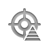 Aim, pyramid Gray icon