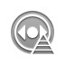 Stereo, speaker, pyramid Gray icon