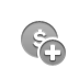 Dollar, coin, Add Icon