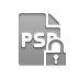 File, Psd, open, Lock, Format Gray icon