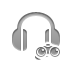 Binoculars, Headset Gray icon
