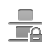 Lock, vertical, distribute, Bottom Gray icon