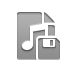 Diskette, playlist Gray icon