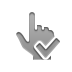 checkmark, point, Hand Gray icon