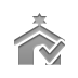 Synagogue, checkmark Gray icon