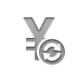 Currency, yen, sign, refresh DarkGray icon