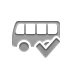 Bus, checkmark DimGray icon