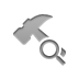 technical, zoom, hammer Gray icon