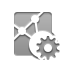 Gear, software, network Gray icon