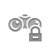 Lock, Binoculars Gray icon