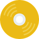 Cd, Dvd, Multimedia, Bluray, music player, compact disc, music Goldenrod icon