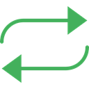 Arrows, Orientation, Direction, interface, repeat, Multimedia Option Black icon