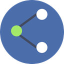 Multimedia, shapes, share, interface, social media, connector, Circles, social network SteelBlue icon