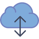 Cloud computing, download, transfer, storage, Data, interface, Multimedia Option, Multimedia CornflowerBlue icon