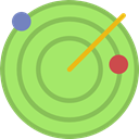 place, Positional, Area, technology, radar LightGreen icon