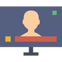 screen, television, monitor, technology, Tv DimGray icon