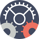 settings, Gear, cogwheel, Tools And Utensils, configuration DarkSlateGray icon