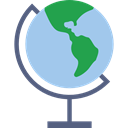 Planet Earth, Geography, worldwide, Maps And Flags, global LightBlue icon