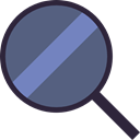 detective, search, magnifying glass, zoom, Tools And Utensils, Loupe DimGray icon