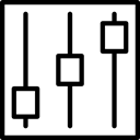 Adjustment, Adjust, Controls, settings, Levels, interface Black icon