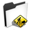 Folder, work, nanosuit, progress Black icon