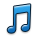music, Note, Blue Black icon