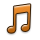 Orange, Note, music Icon