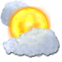 Cloudy, sun LightSteelBlue icon