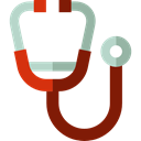 Tools And Utensils, health, Phonendoscope, doctor, medical, stethoscope Black icon