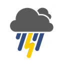 thunderstorm Black icon