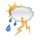 thunder, Shower SandyBrown icon