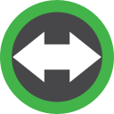 Arrow, bidirectional LimeGreen icon