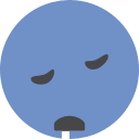 Emoticon, Sleeping CornflowerBlue icon