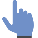 Hand, point CornflowerBlue icon