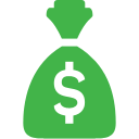 Money, Bag LimeGreen icon