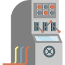 conveyor, transport, Control panel, transportation, logistics, technology Gray icon