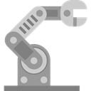 Mechanical Arm, machine, technology, Factory Black icon
