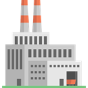 Industrial, industry, landscape, Factory, Contamination, buildings, pollution Black icon