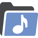 music, Folder CornflowerBlue icon