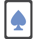 card, Spade DarkSlateGray icon