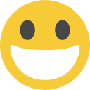 Emoticon, grin Goldenrod icon